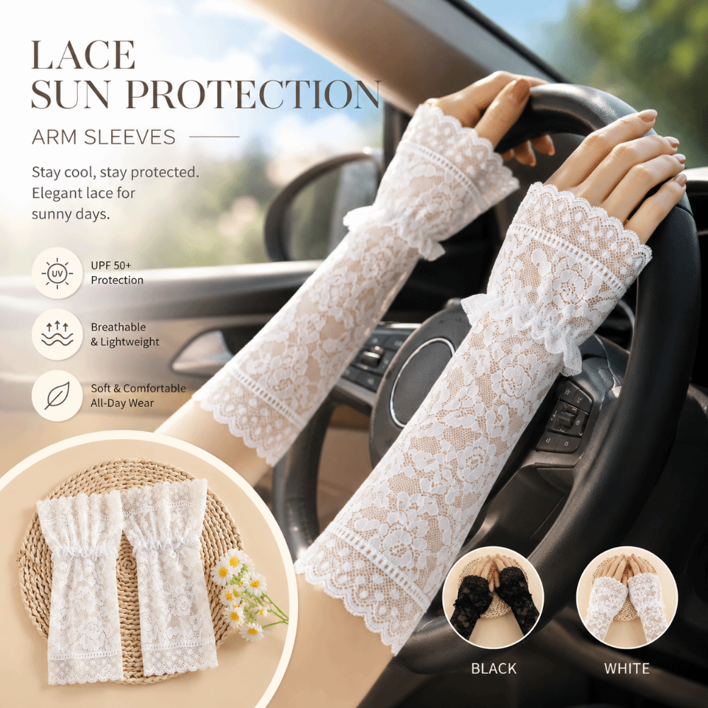 Lace Ruffles Pleated Detachabl - Fingerless Glove Knit 评论和价格